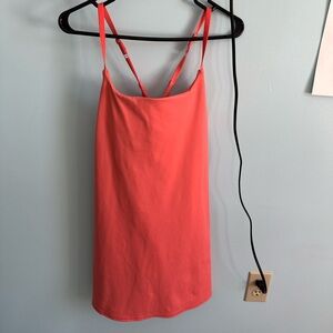 Cross cross back spaghetti strap athletic dress.